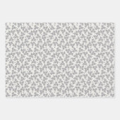 Feuille De Papier Cadeau Ditsy Florals in Grey (Devant 2)