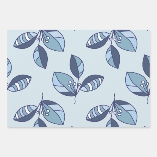 Feuille De Papier Cadeau Ditsy Snowflake pattern backgrounds textures (Devant 3)