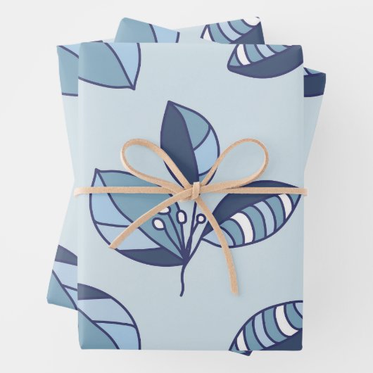 Feuille De Papier Cadeau Ditsy Snowflake pattern backgrounds textures (En situation)