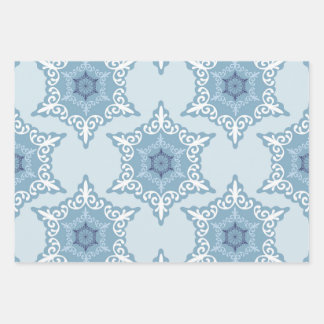 Feuille De Papier Cadeau Ditsy Snowflake pattern backgrounds textures