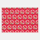 Feuille De Papier Cadeau Divers motoneiges de Noël (Devant 2)