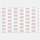Feuille De Papier Cadeau Diverse Nautical Ahoy Boy Lighthouse Baby Shower (Devant)