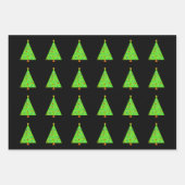 Feuille De Papier Cadeau Diverses représentations d'arbres de Noël (Devant 3)