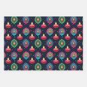 Feuille De Papier Cadeau Diwali pourpre (Devant 2)