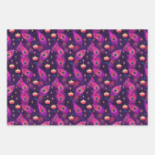 Feuille De Papier Cadeau Diwali pourpre (Devant)
