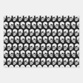 Feuille De Papier Cadeau DIY BG Gothic Skull #1F Angled View (Devant 2)