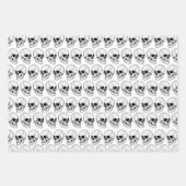 Feuille De Papier Cadeau DIY BG Gothic Skull #1F Angled View (Devant)