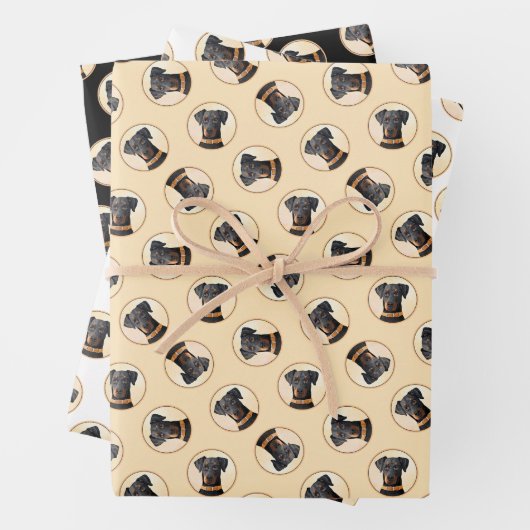 Feuille De Papier Cadeau Doberman Pinscher Peinture Dobie Art Chien Non Déc (En situation)