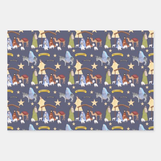 Feuille De Papier Cadeau Documents de Noël (Devant)