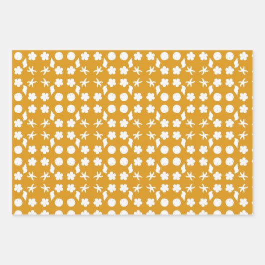 Feuille De Papier Cadeau Dollars De Sable De La Mer Poissons D'Étoiles (Devant 2)