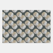 Feuille De Papier Cadeau Dollars De Sable Gris Motif (Devant 2)
