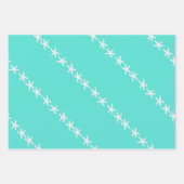 Feuille De Papier Cadeau Dollars de sable turquoise Starfish (Devant 2)