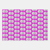 Feuille De Papier Cadeau Dollars De Sable Violet Rose Motif (Devant 3)