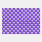 Feuille De Papier Cadeau Dollars De Sable Violet Rose Motif (Devant)