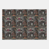 Feuille De Papier Cadeau Dollshouse victorienne gothique hantée avec poupée (Devant 3)