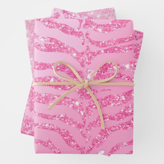 Feuille De Papier Cadeau Dolly Pink et Glam (En situation)