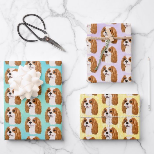 Feuille De Papier Cadeau Don Blenheim Cavalier King Charles Spaniel (Recto)