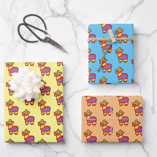 Feuille De Papier Cadeau Donkey Pinata ! (Recto)