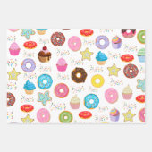 Feuille De Papier Cadeau Donut et Cupcakes (Devant 3)