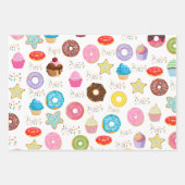Feuille De Papier Cadeau Donut et Cupcakes (Devant)