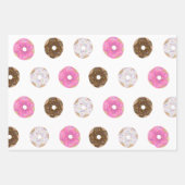 Feuille De Papier Cadeau Donuts sucrés joli Anniversaire Saint Valentin (Devant)