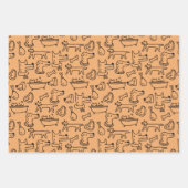 Feuille De Papier Cadeau Doodle a Dogs Wrapper Paper Set (Devant 3)