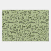 Feuille De Papier Cadeau Doodle a Dogs Wrapper Paper Set (Devant 2)