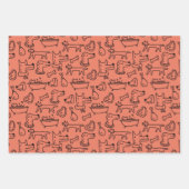 Feuille De Papier Cadeau Doodle a Dogs Wrapper Paper Set (Devant)