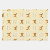 Feuille De Papier Cadeau Doodle doré super mignon (Devant 2)