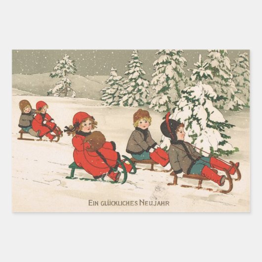 Feuille De Papier Cadeau Dormir (Devant)