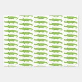 Feuille De Papier Cadeau Dots d'alligator Rugby Stripes Draps (Devant 2)