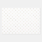 Feuille De Papier Cadeau Dots d'or Girly Aqua (Devant)