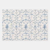 Feuille De Papier Cadeau Douce Mariée Rubans Bleus (Devant 3)