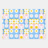 Feuille De Papier Cadeau Douce Patchwork de Pâques de Printemps  (Devant 3)
