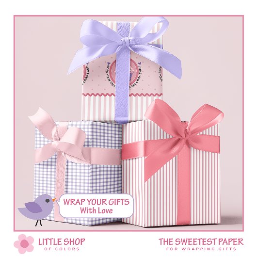 Feuille De Papier Cadeau Douceurs Cupcake Saint-Valentin