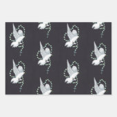 Feuille De Papier Cadeau Dove blanche avec Rosaire (Devant 2)