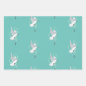 Feuille De Papier Cadeau Dove blanche avec Rosaire (Devant)