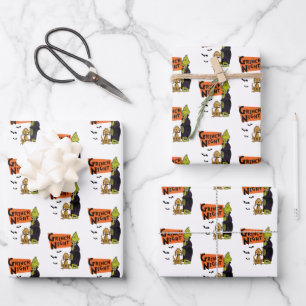 Feuille De Papier Cadeau Dr Seuss   Hallowen Grinch Night Graphic