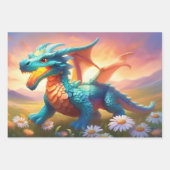 Feuille De Papier Cadeau Dragon (Devant 3)