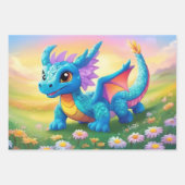 Feuille De Papier Cadeau Dragon (Devant 2)