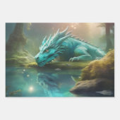 Feuille De Papier Cadeau Dragon (Devant)