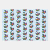 Feuille De Papier Cadeau Dragon d'eau chinois Poisson Koi (Devant)