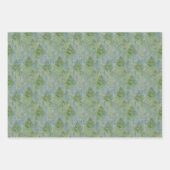 Feuille De Papier Cadeau Dragonflies Floral Blue Trio Découpage (Devant 2)