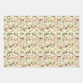 Feuille De Papier Cadeau Dragonflies florales (Devant 3)