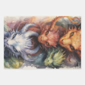 Feuille De Papier Cadeau Dragons (Devant 3)