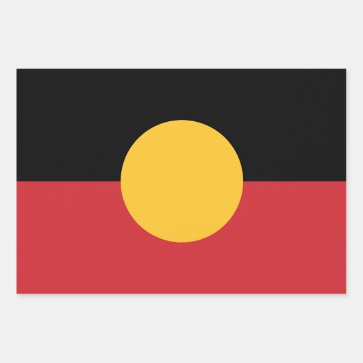 Feuille De Papier Cadeau Drapeau aborigène australien (Devant)