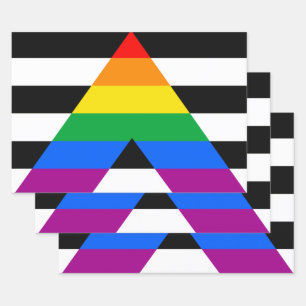 Feuille De Papier Cadeau Drapeau allié LGBTQ+