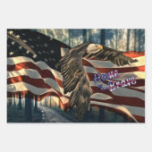 Feuille De Papier Cadeau Drapeau américain Bald Eagle (Devant)