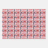 Feuille De Papier Cadeau Drapeau américain Trump 2024 (Devant)