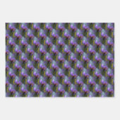 Feuille De Papier Cadeau Drapeau bleu Iris Fleur Nature Motif d'art (Devant)